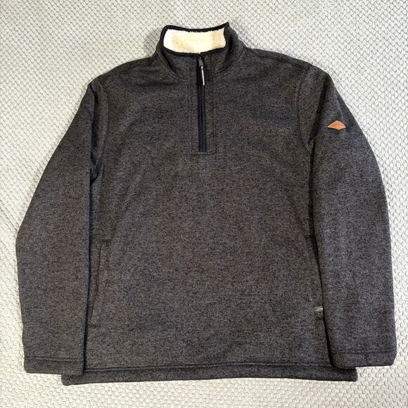 Orvis Brighton Men's Gray Fleece 1/4 Zip Jacket Sz L - Picture 1 of 7